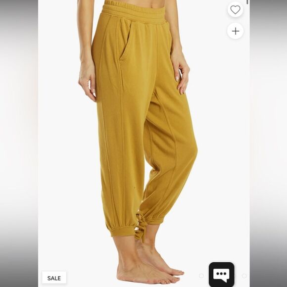 Free People‎ Movement Women’s L Circle Back Joggers Burnt Gold Baggy Yoga Hippie - Picture 1 of 12